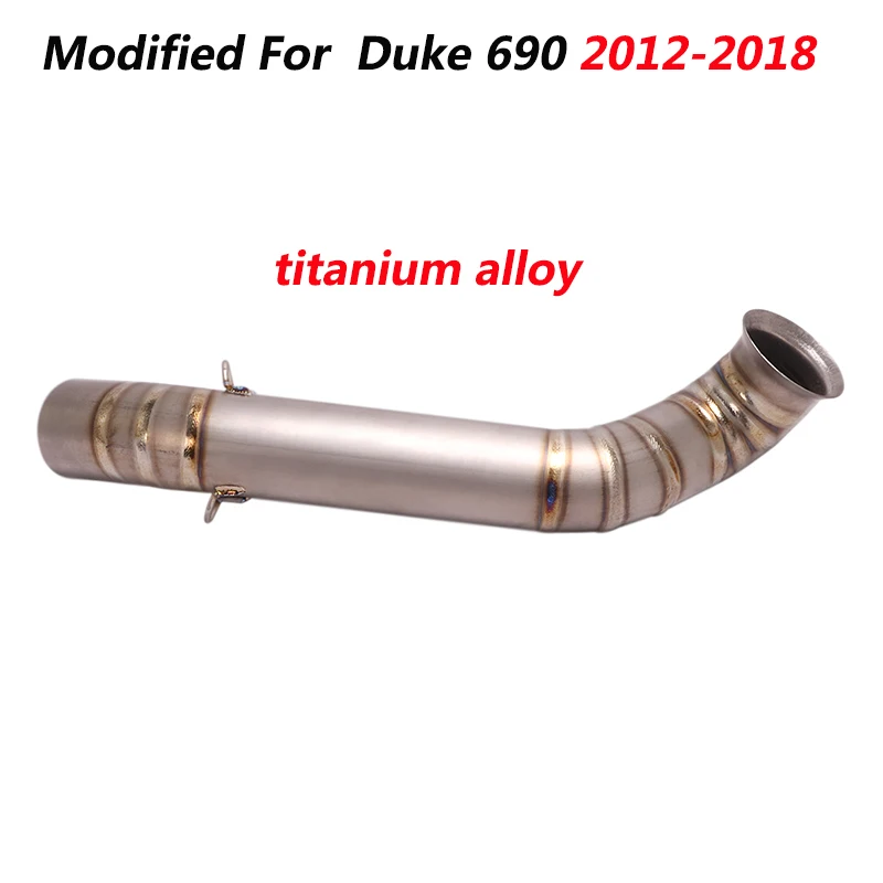 

Escape Motorcycle Mid Connect Tube Middle Link Pipe Titanium Alloy Exhaust System Modified For Duke 690 2012-2018