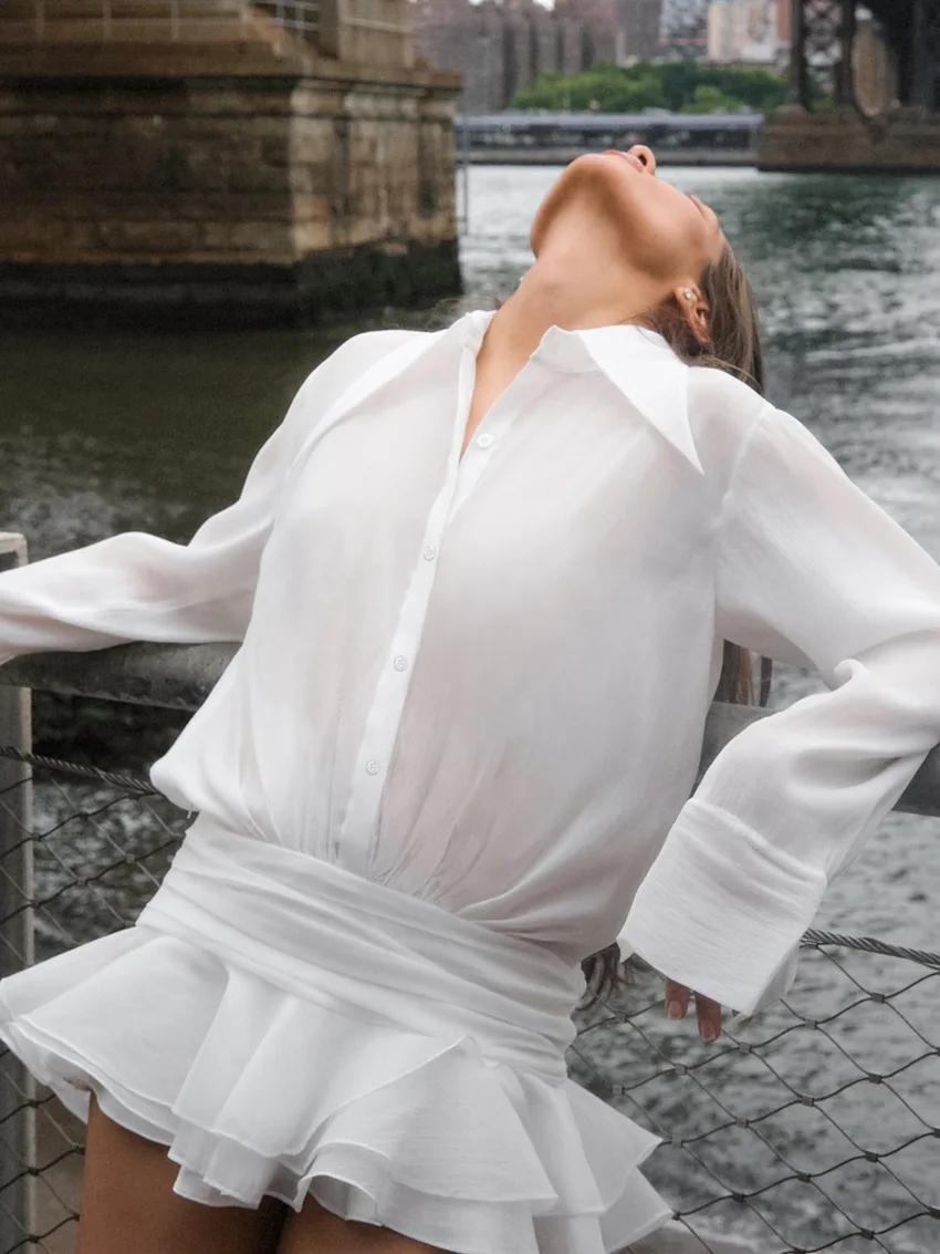 Vestidos femininos vestido de ano novo 2025 tule babados em camadas fora do ombro queimado baile de formatura evento exclusivo fada artística sexy