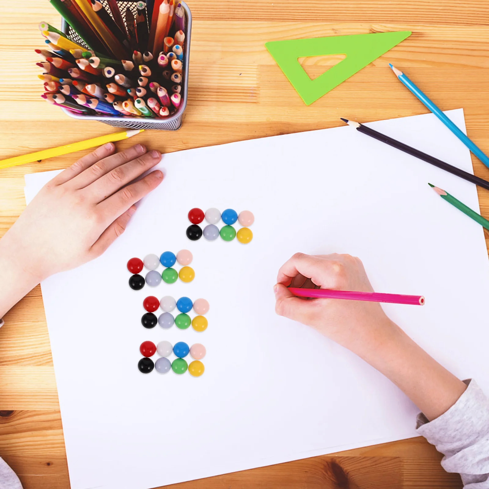 80 sztuk małych kulek marmurowych zabawek Play Pit Marbles Solid Color do gier Chińskie warcaby