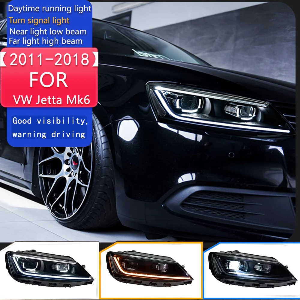 

Стайлинг автомобиля, фара для VW Jetta Mk6, светодиодная фара 2011-2018 B8, дизайнерские фары Drl Hid Bi Xenon, автомобильные аксессуары