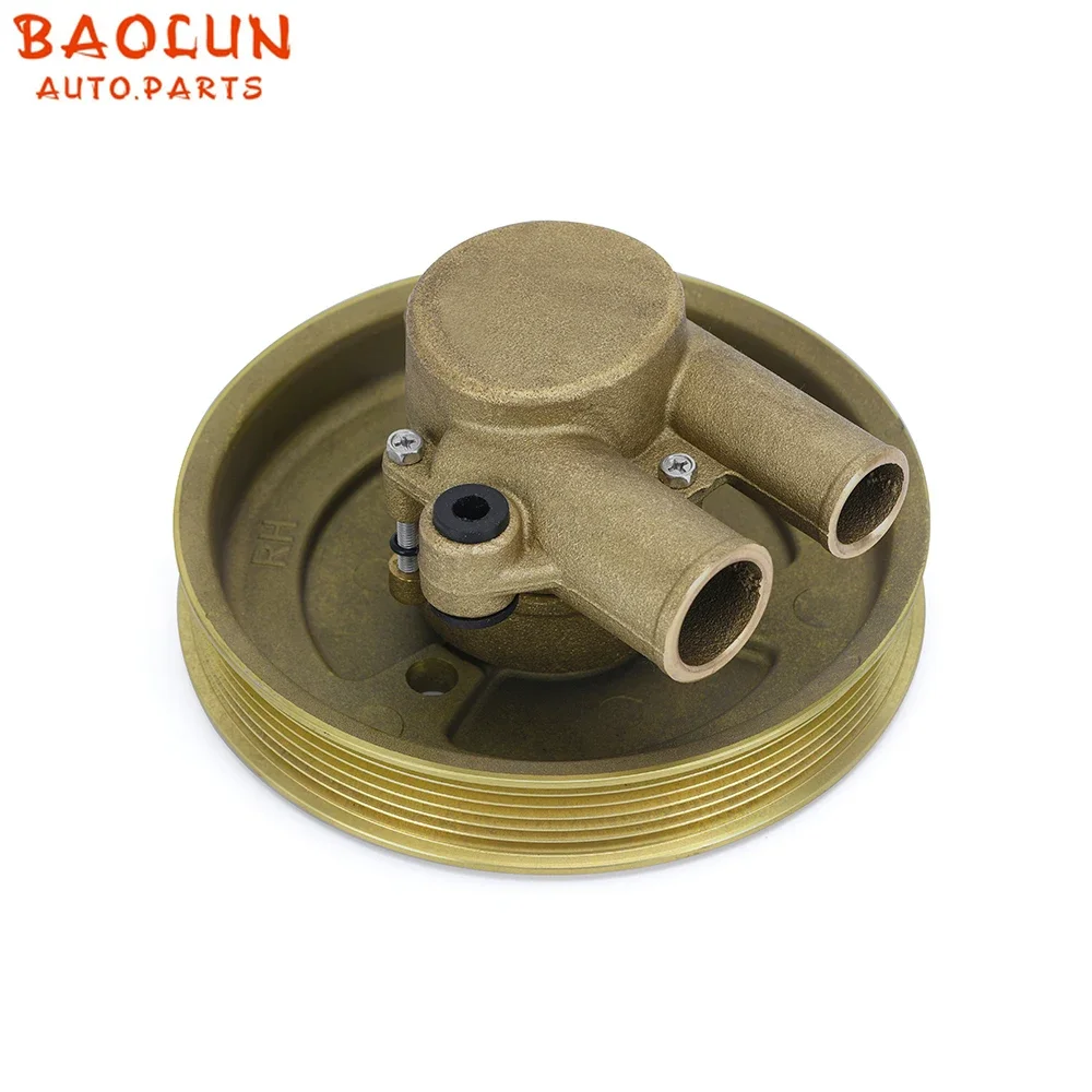 BAOLUN    Replace 3812519 Raw Sea Impeller Water Pump with Serpentine Pulley  For Volvo Penta V6 V8 4.3 5.0 5.7 21212799