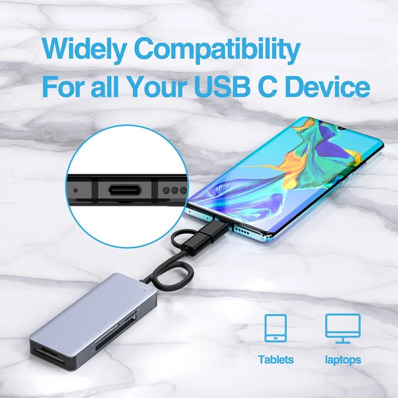 

USB 3.0 Multifunction Card Reader CF/MS/SD/TF Card 5 In 1 USB Card Reader 5Gbps For PC Laptop Replacement Accessories