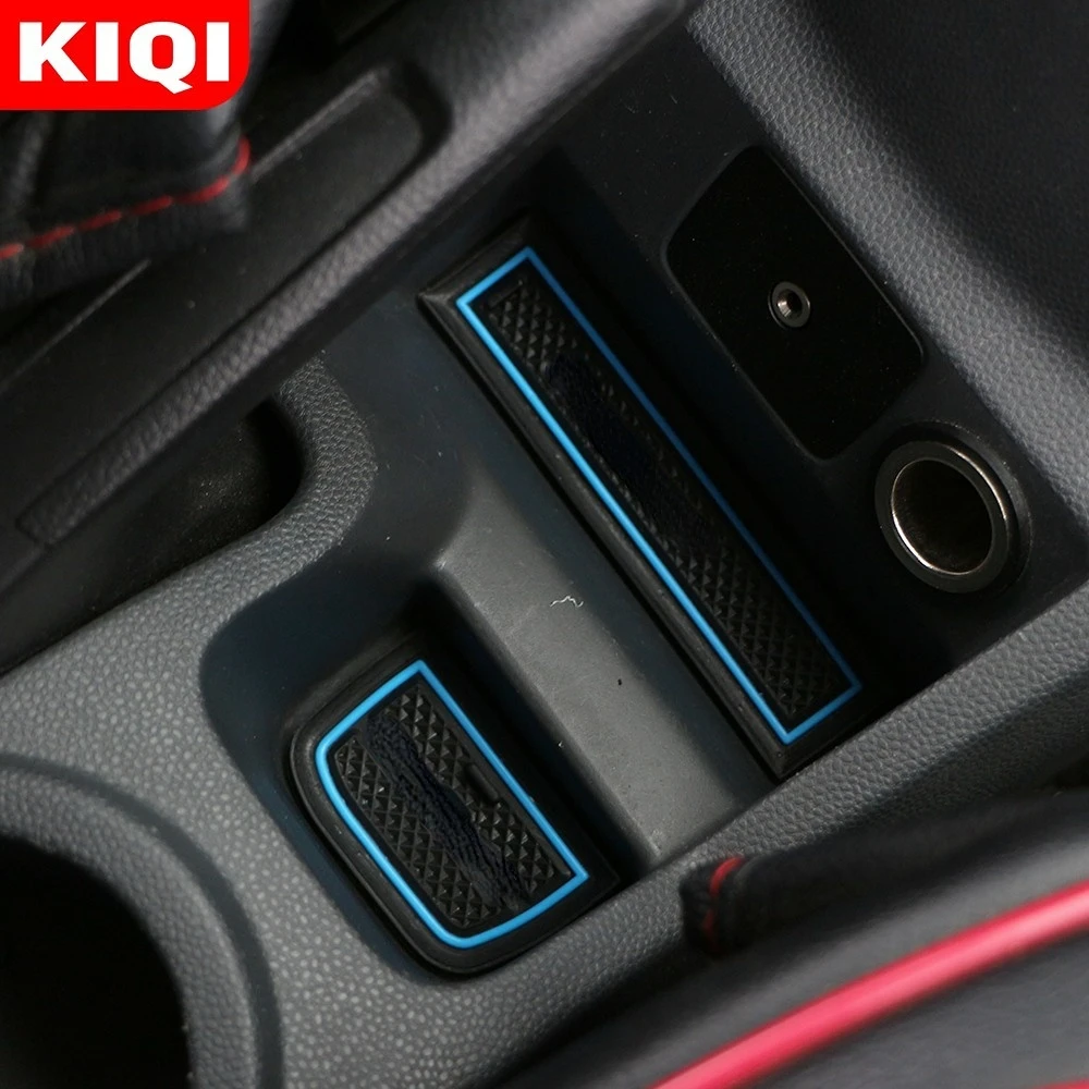 Rubber Mat Door Mat Anti-slip Cup Pad Interior Decoration Accessory Styling Gate Slot Pad Interior for Ford Ecosport 2012-2017