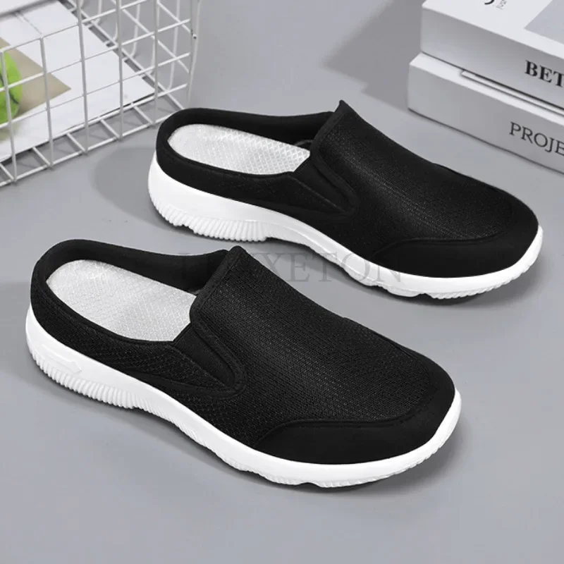 Women Slippers 2024 Spring New Fashion Casual Mesh Breathable Women Outdoor Wear Resistant Slip on Mules