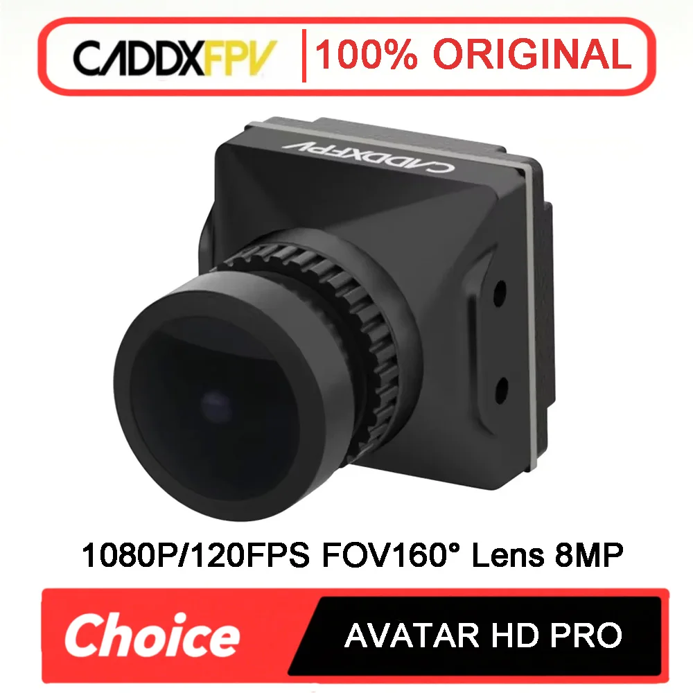 

Caddx Walksnail Avatar HD Pro Camera | 1080P 120FPS 160° FOV | 8MP F/1.6 Gyroflow Support for FPV Drones