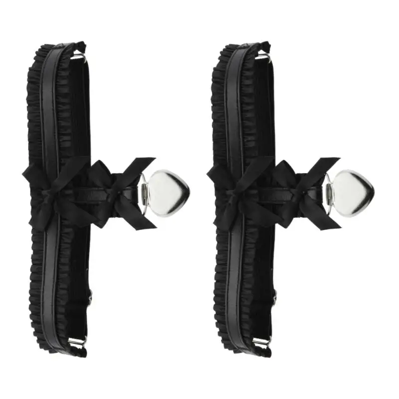 652F متعددة الاستخدامات الفخذ الرباط الجوارب حامل حزام مطاطا الساق حزام مع Bowknot والقلب سحر الديكورات للنساء المراهقات الشرير #2