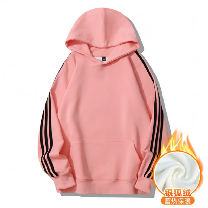 

GIOIOMen's Sweater，Autumn and Winter New Striped Loose Multicolor Casual Hoodie，Men's and Women's Same Style Top Coat