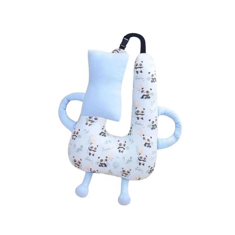 J15U وسادة دعم محمولة لراحة الرقبة للرضع لمقاعد السيارة وعربات الأطفال حشوة مريحة من البوليستر سهلة التنظيف ومسند الرأس