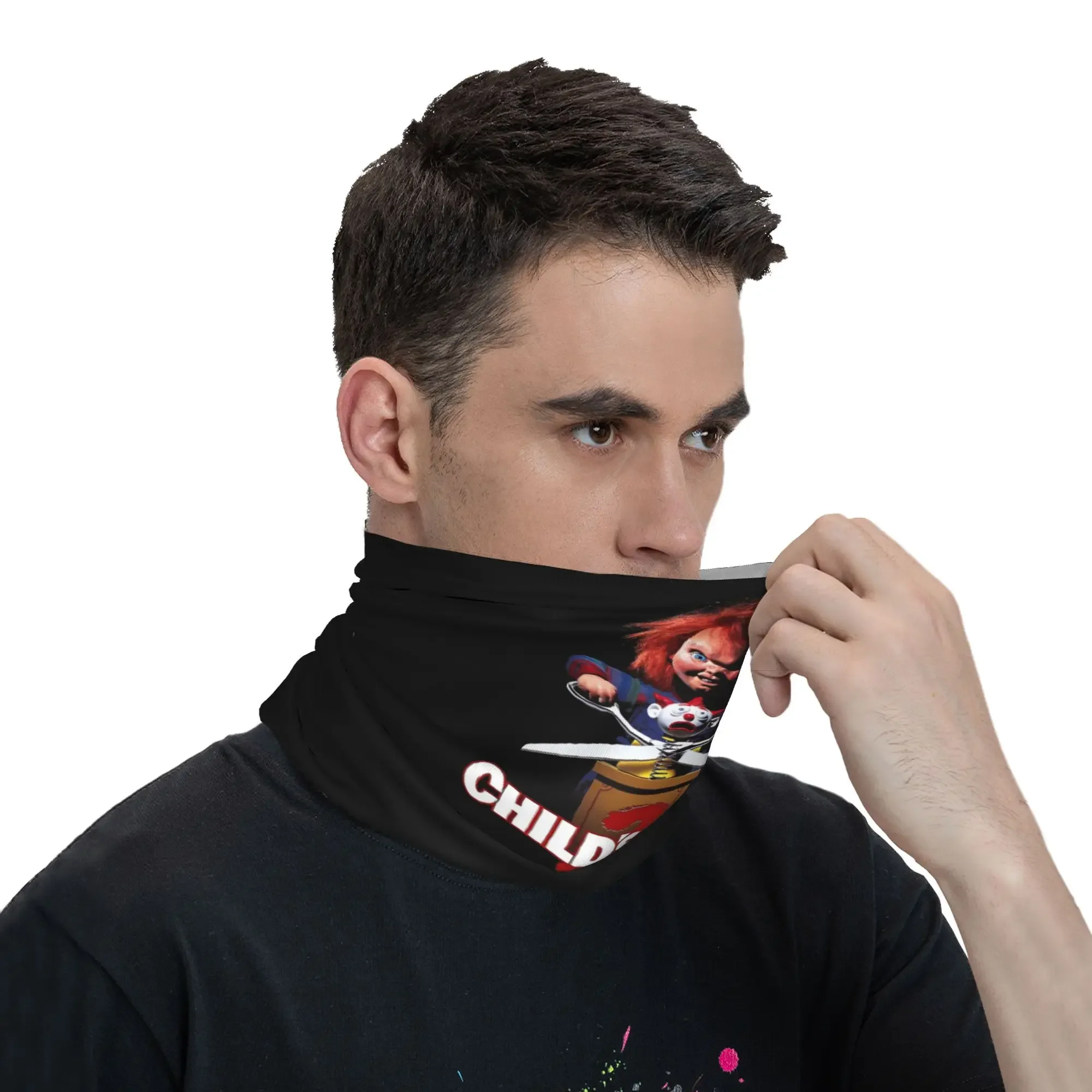 Chucky See You In Hell Bandana Neck Gaiter Printed Mask Scarf Multifunction Balaclava Outdoor Sports Unisex Adult All Season view 5