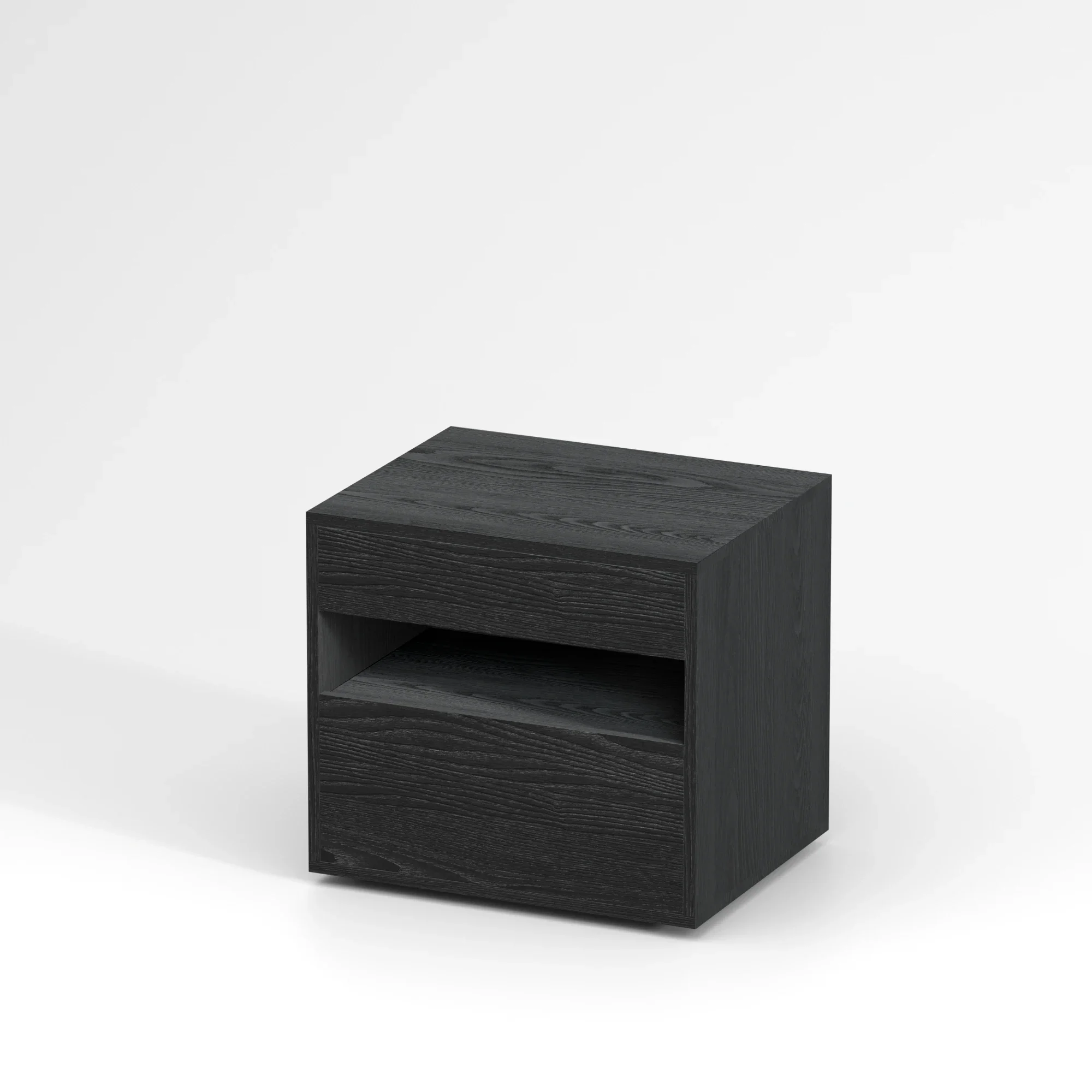 Italian minimalist high-end black bedside table bedroom modern simple storage bedside cabinet creative light luxury storage cabi
