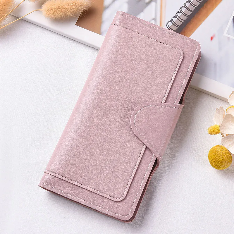 Frauen Brieftaschen und Geldbörsen PU Leder Geld Tasche Weibliche Lange Haspe Geldbörse Kleine Münze Karte Halter Blau Rot Kupplung Neue Frauen Brieftasche