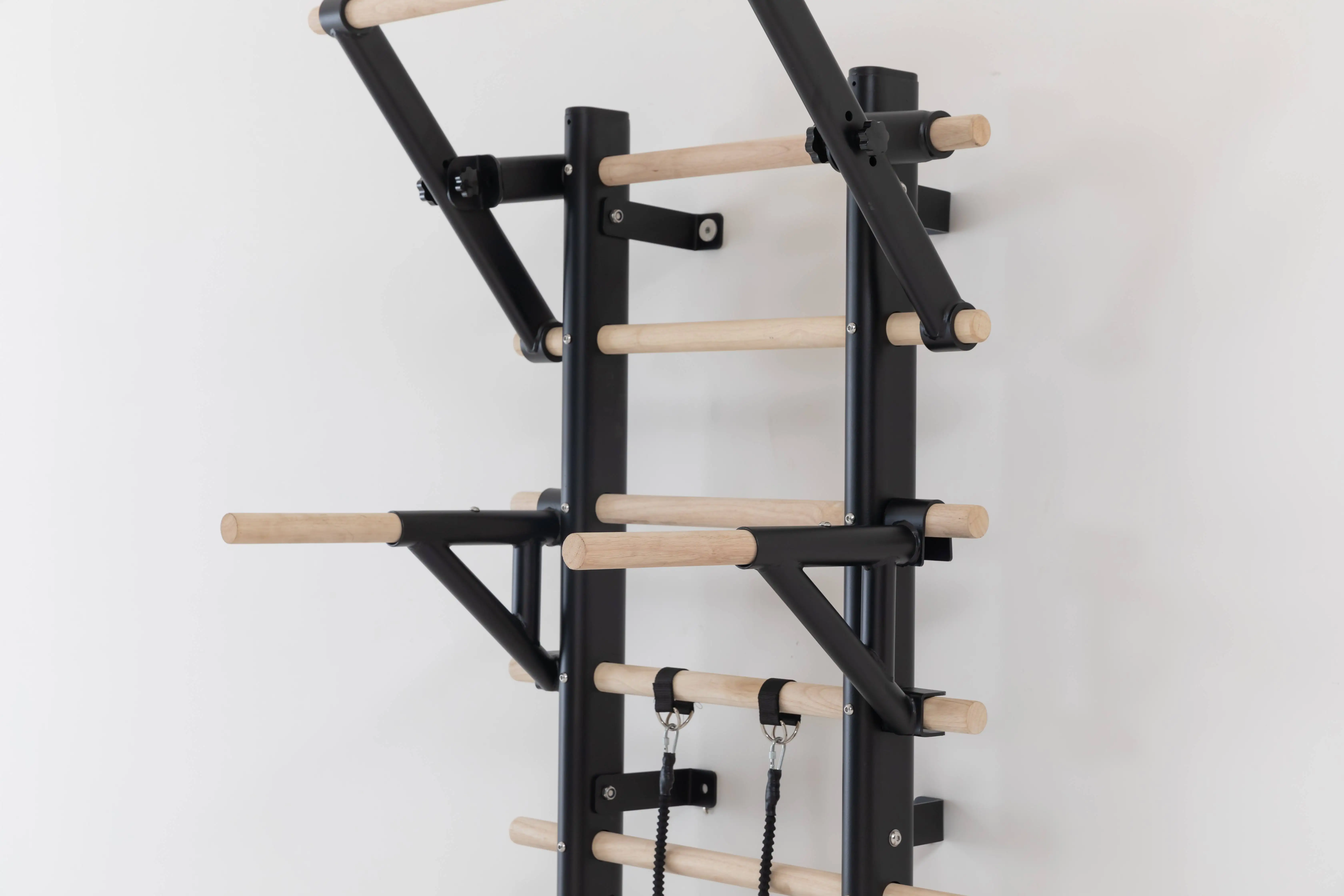 قضبان حائط قابلة للطي لتسلق الضلع، سلم سويدي، شريط جداري للجمباز، جدار سويدي من الفولاذ #5