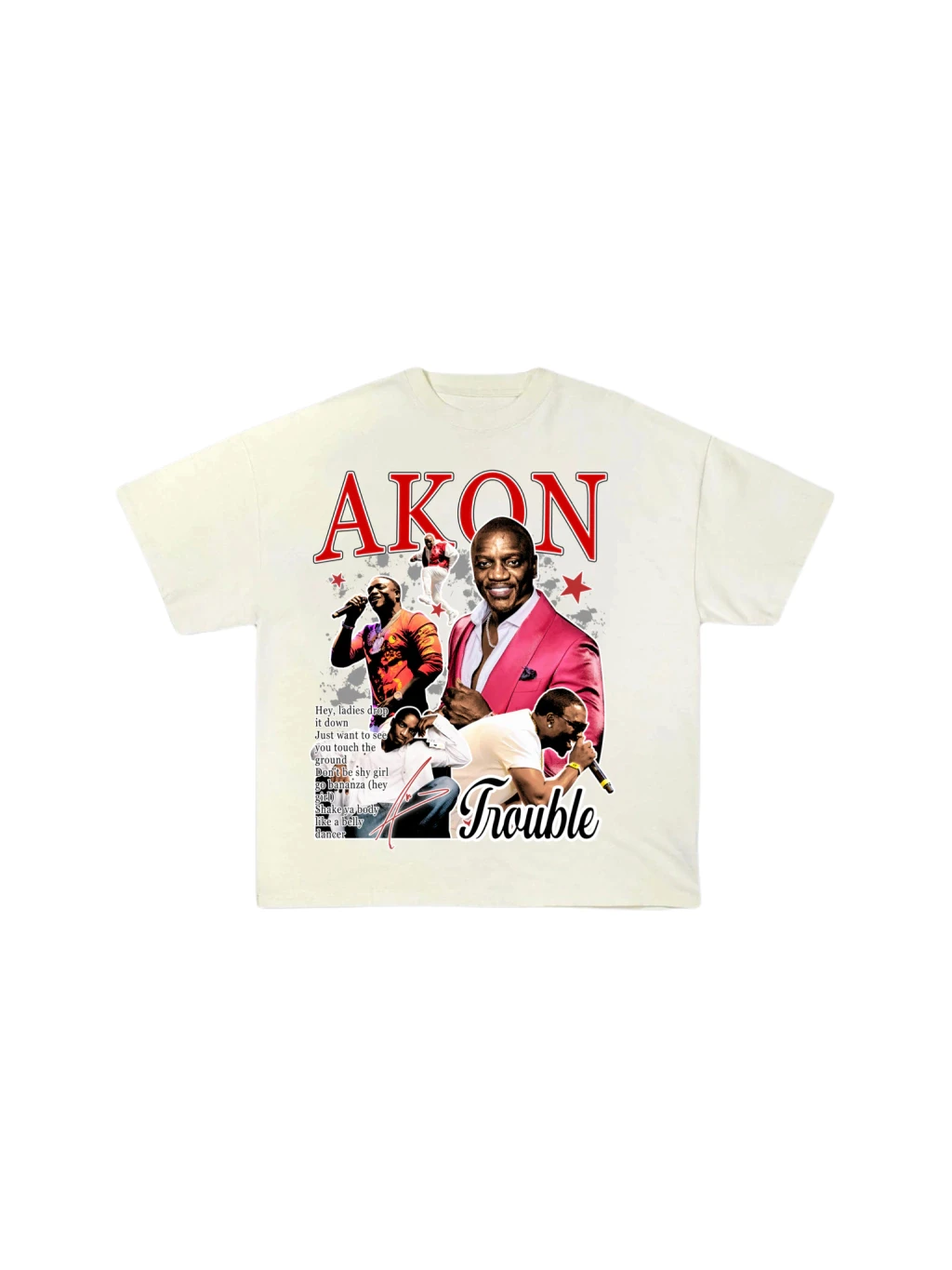 Fashion Singer AKON  T Shirt Mens Womens Cotton Tees Ummer Casual Short Sleeve Round Neck Clothing Loose Tops Trend