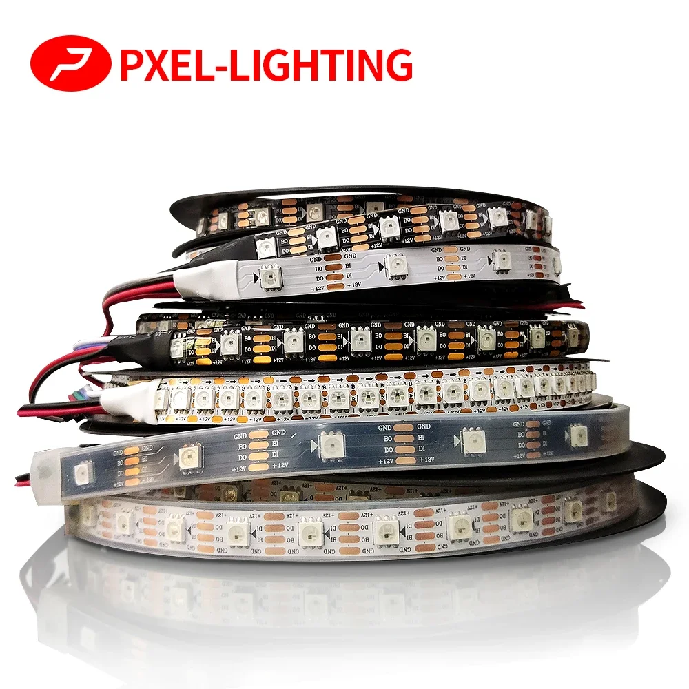 WS2812B WS2813 WS2815 WS2811 RGB LED Strip Individually Addressable 30/60/144pixels/Leds/M Tape Light IP30/65/67 DC5V DC12V