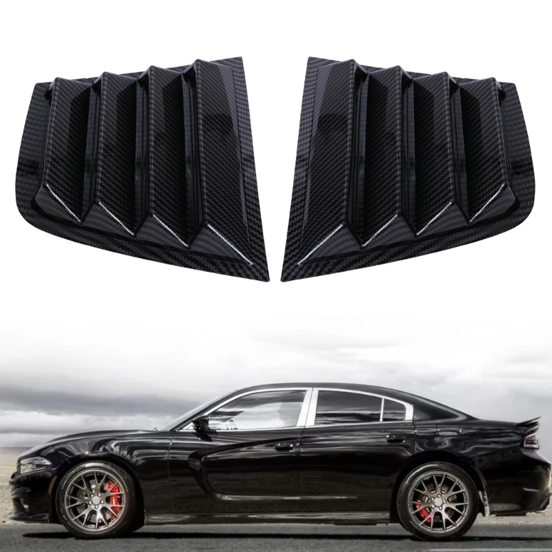 Rear Side Window Louver Trim with ABS Slatted Panels, for 2010-2023, Matching Left and Right Vehicle Accents with Adhesive X37F
