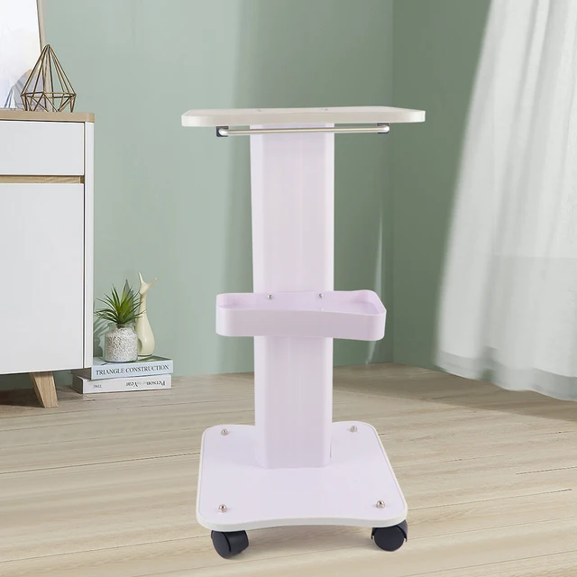 Wielofunkcyjny trójwarstwowy wózek biurkowy z ABS do salonu SPA Profesjonalne urządzenie kosmetyczne Wózek do przechowywania kół Higiena osobista