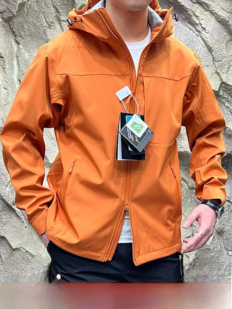 

Мужская футболка Softell Jaet для улицы, весенняя футболка с защитой от ветра, футболка с капюшоном серии GM, объемный пошив