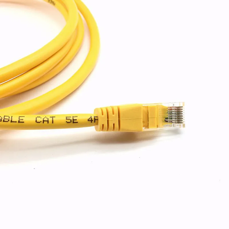Сетевой удлинитель RJ45, UTP, Cat5e, желтый, 10/20/30/50 м