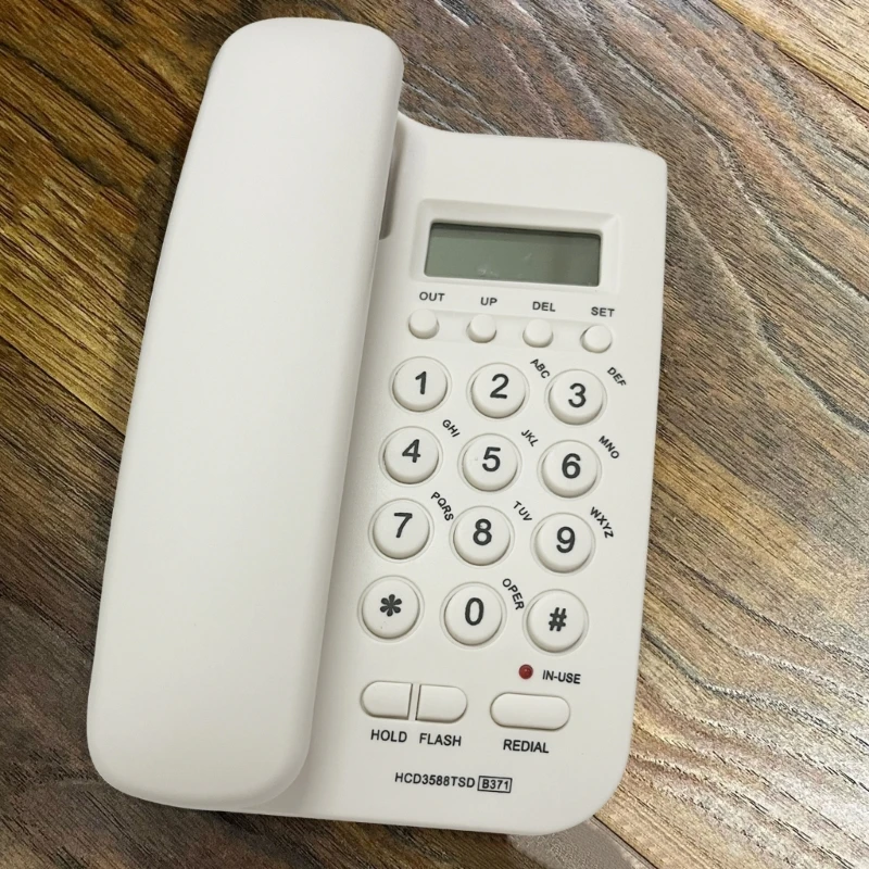 Wired Telephone Desktop Telephone Fixed Telephone Caller ID Telephone Front Desk Home Office with Call Display Telephone E65C