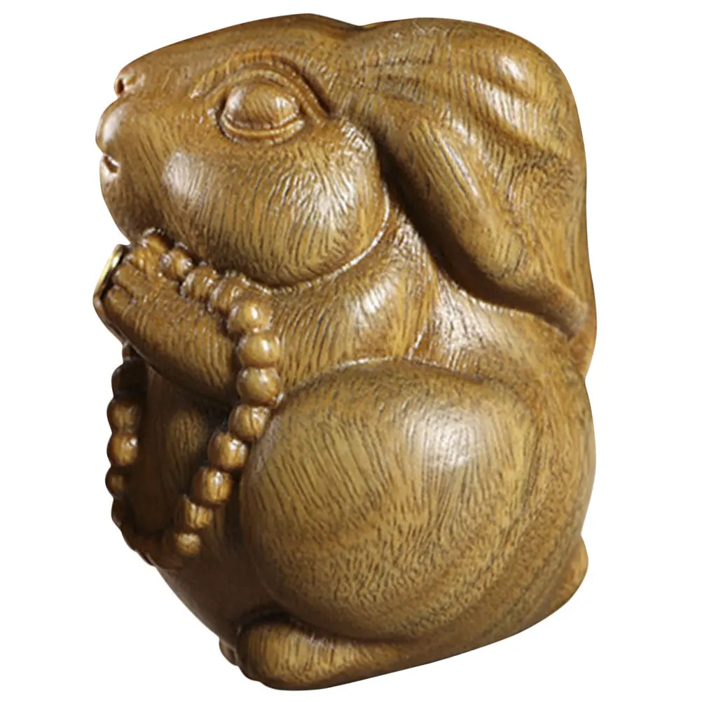 

Incense Holder Wooden Carved Rabbit Statue Censer Censer For Aromatherapy Home Office Decor Desktop Relaxation Gift
