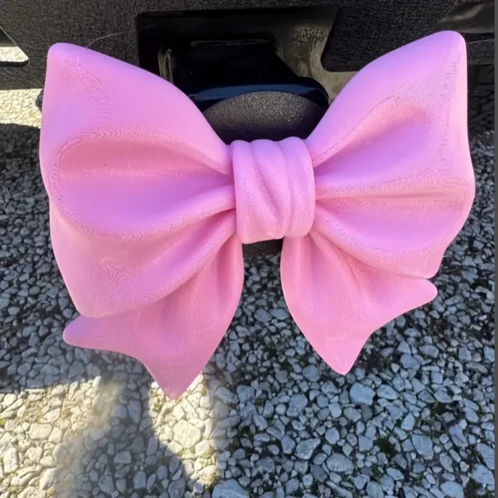 3D Printing Bowknot Trailer Hitch Cover Decorative Dust Cap for Receiver Towing Accessory Rustproof Hitch Plug for Truck SUV