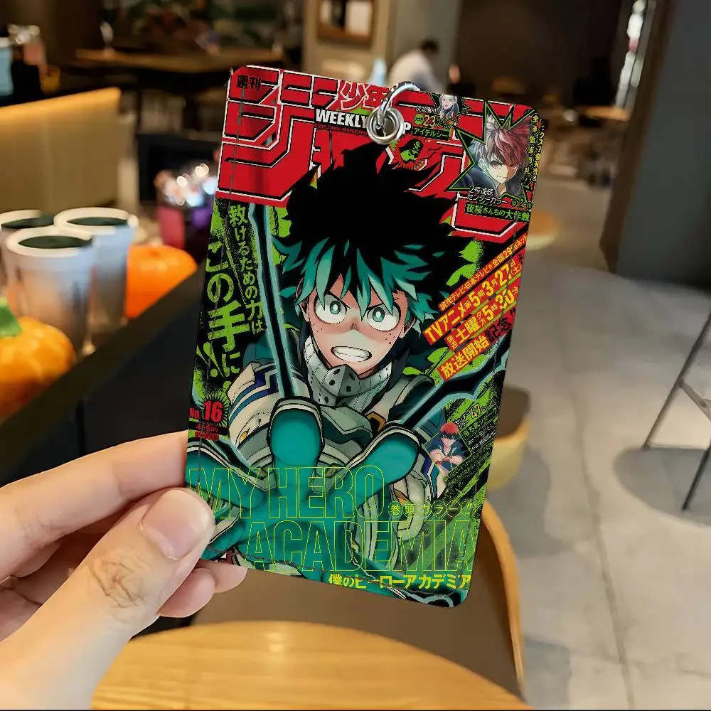 

Comic My Hero A-Academia Card Holder Suitable For Student Bus Subway Bank Gym and Keychain Loss Prevention