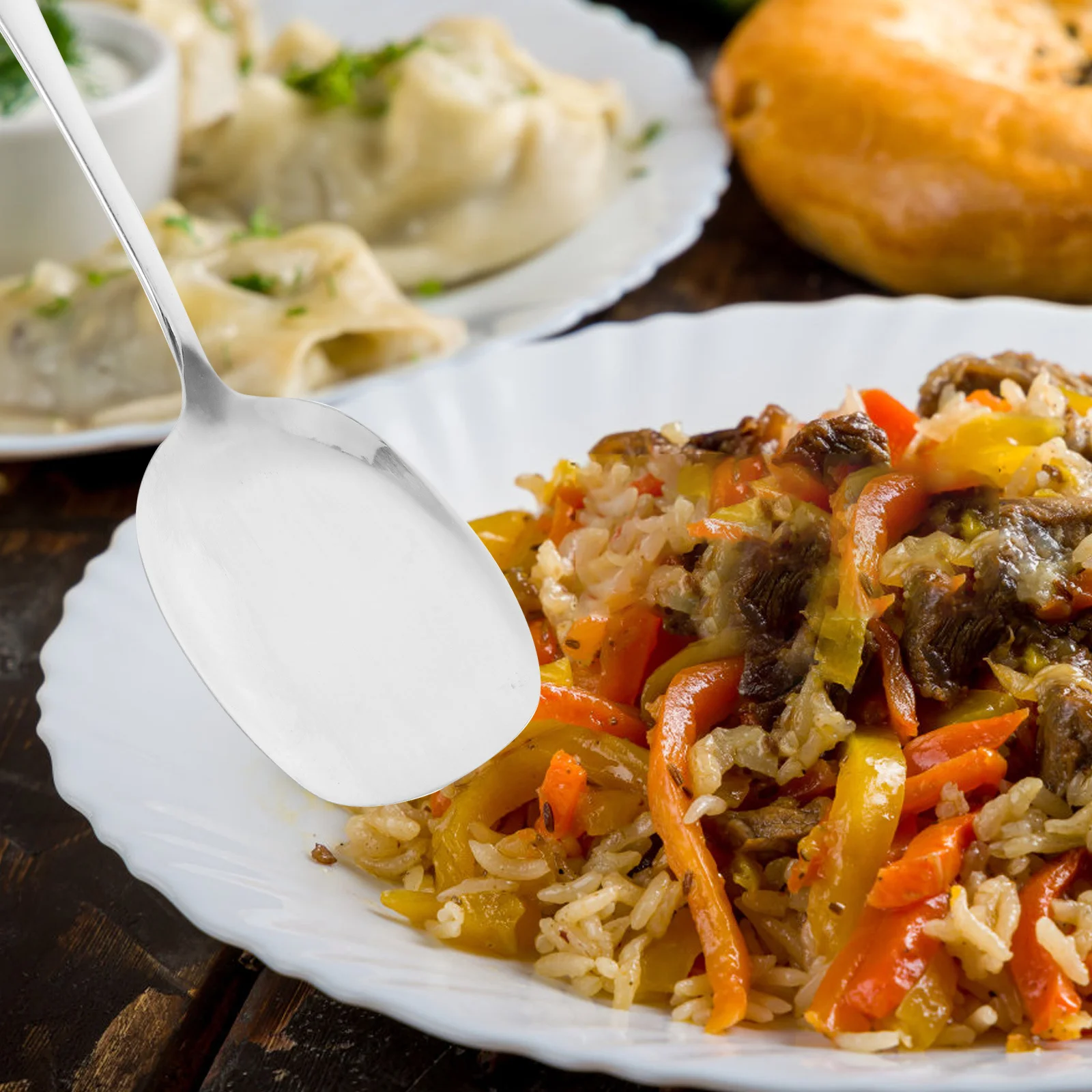 

Stainless Steel Serving Shovel Sturdy Construction Buffet Essentials Food Serving Shovel Kitchen Utensils Restaurant