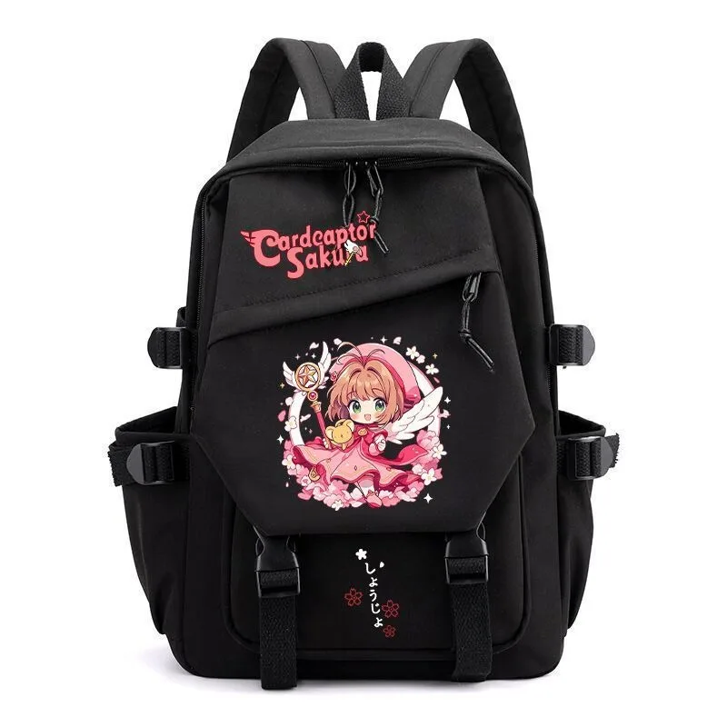 29×42×13cm Black Blue Green Pink White, Card Captor Sakura, Kadokyaputa Sakura, Kids School Bags, Anime Backpacks Girls Boys