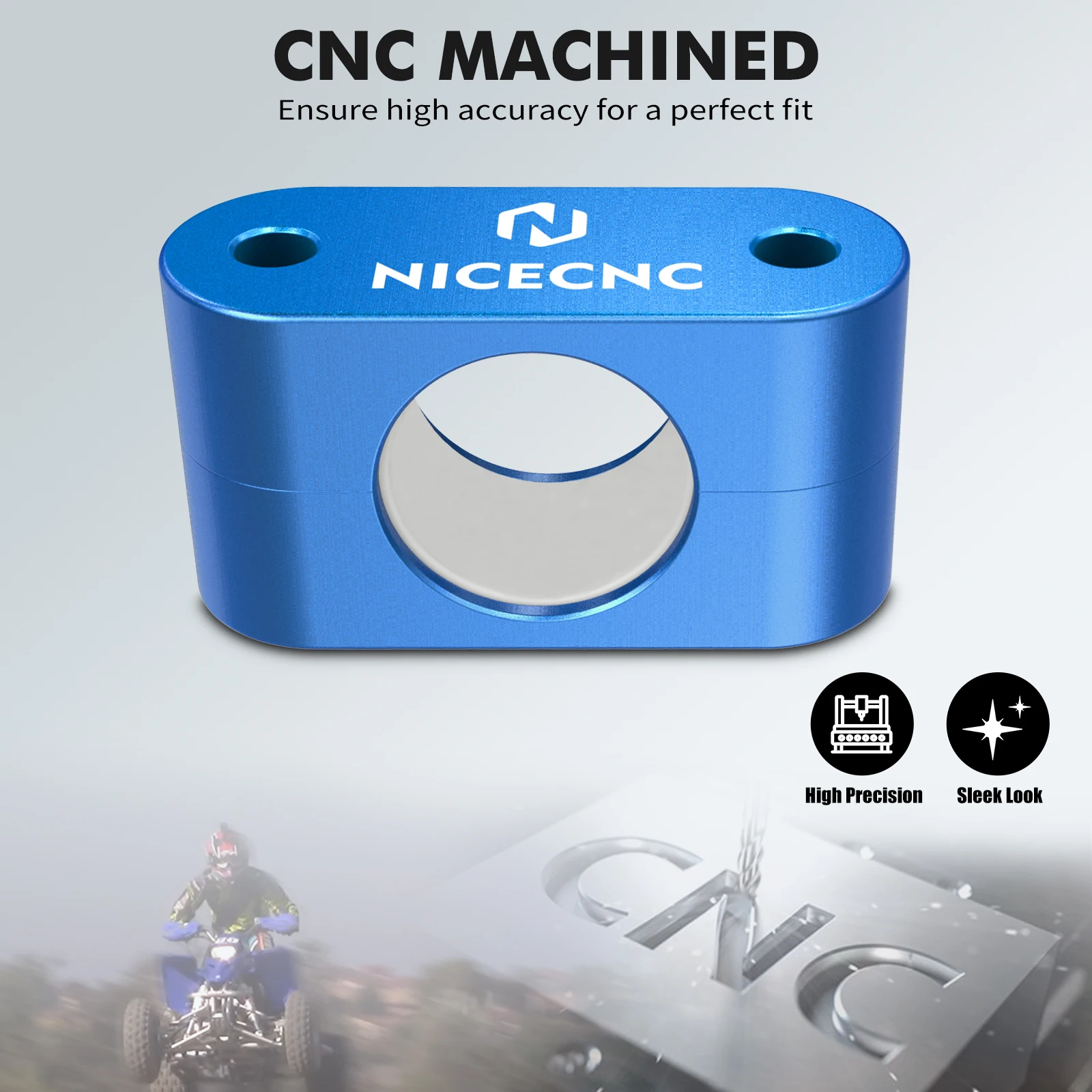 NICECNC ATV Steering Stem Bushing For Yamaha YFZ450 Raptor 700 250 80 Grizzly 125 350 550 600 Big Bear Banshee Blaster Badger