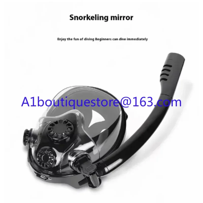 Deep sea small portable diving fully enclosed oxygen mask equipped with breathing tube