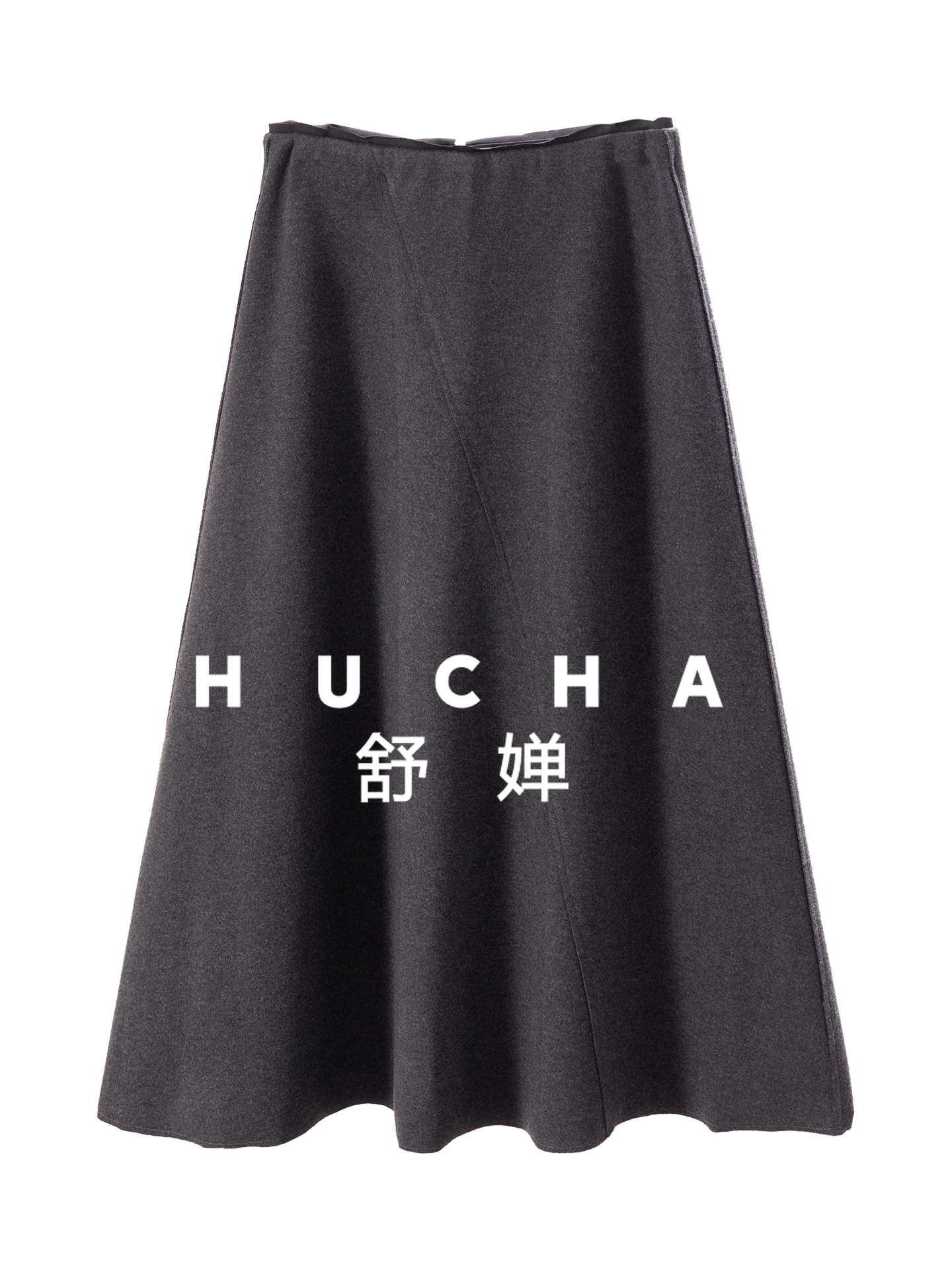 

Шерстяная шерстяная юбка с уксусной кислотой A Word, женские длинные юбки 28I2, Faldas Mujer Moda 2025