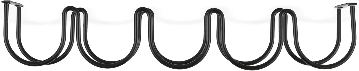 5-Bottle Under Cabinet Wine Rack, Metal Black Kitchen Organizer for Liquor Storage and Wall Mount