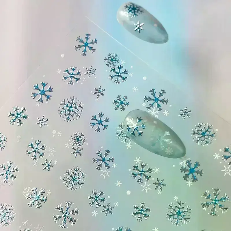 عيد الميلاد ندفة الثلج مسمار الفن ملصقات الكرتون الشتاء الدب الشارات DIY بها بنفسك السنة الجديدة اكسسوارات مسمار الفن الديكور مانيكير لوازم #2