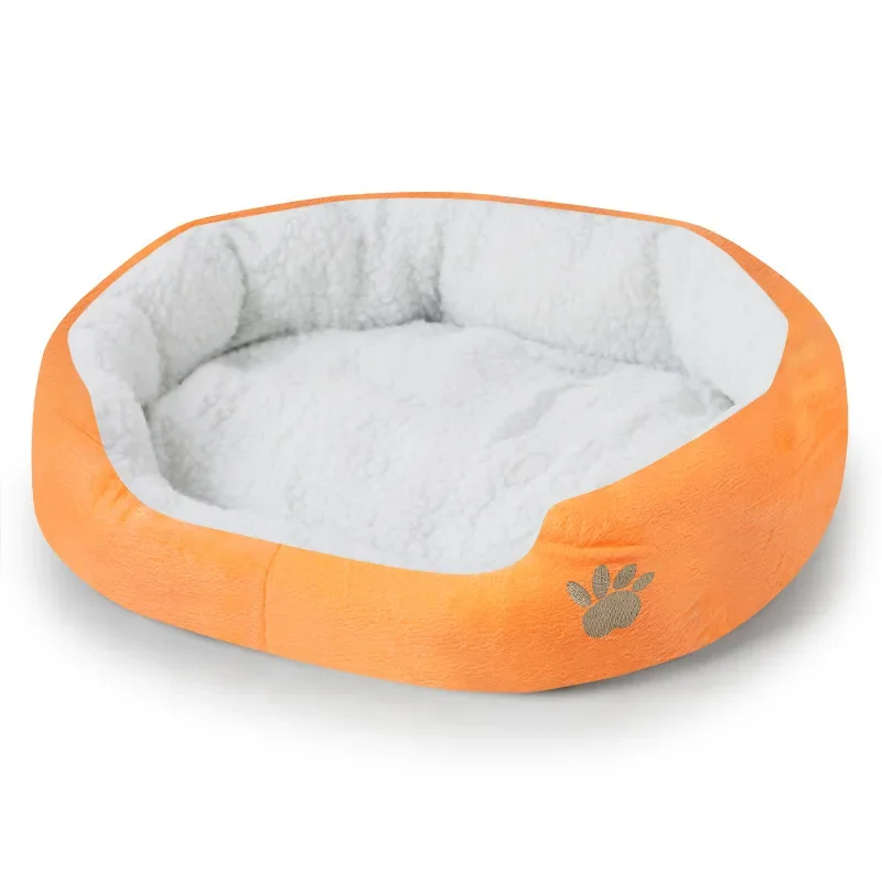 

Puppy Sleeping Cushion Blanket Round or Elliptical Fleece Bed Suitable for Cats or Puppies Dog House Soft Nest Dog Cat Baskets