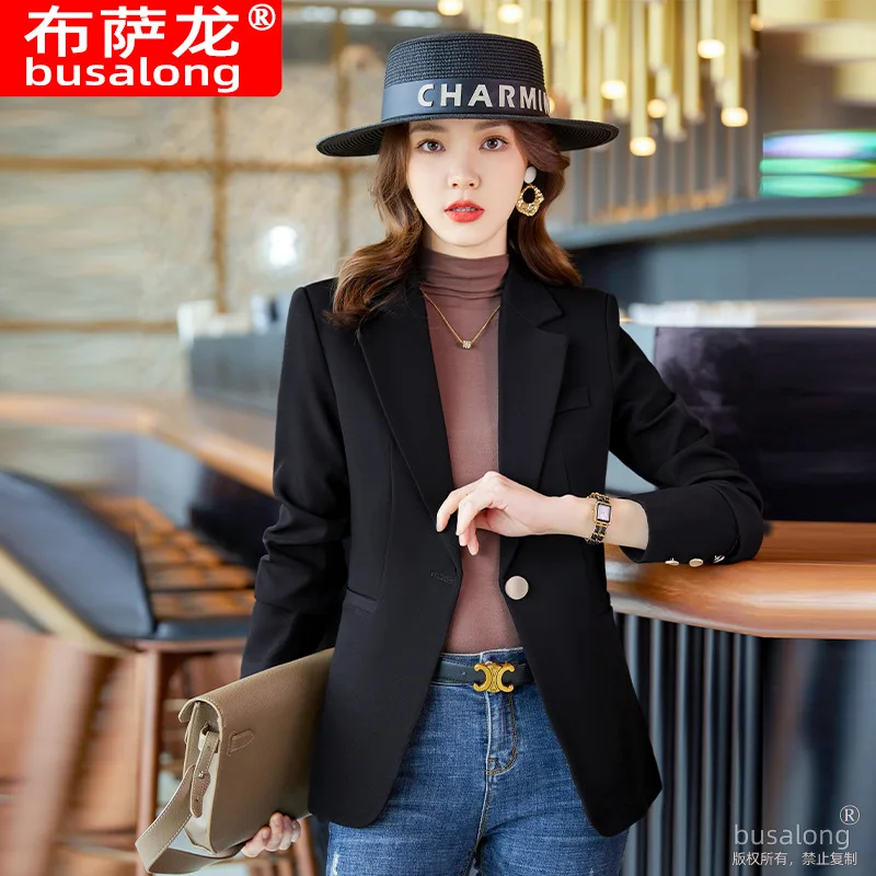 Costume élégant et décontracté pour femmes, Blazer professionnel à manches longues, veste formelle, vêtements de travail, nouvelle collection 8821