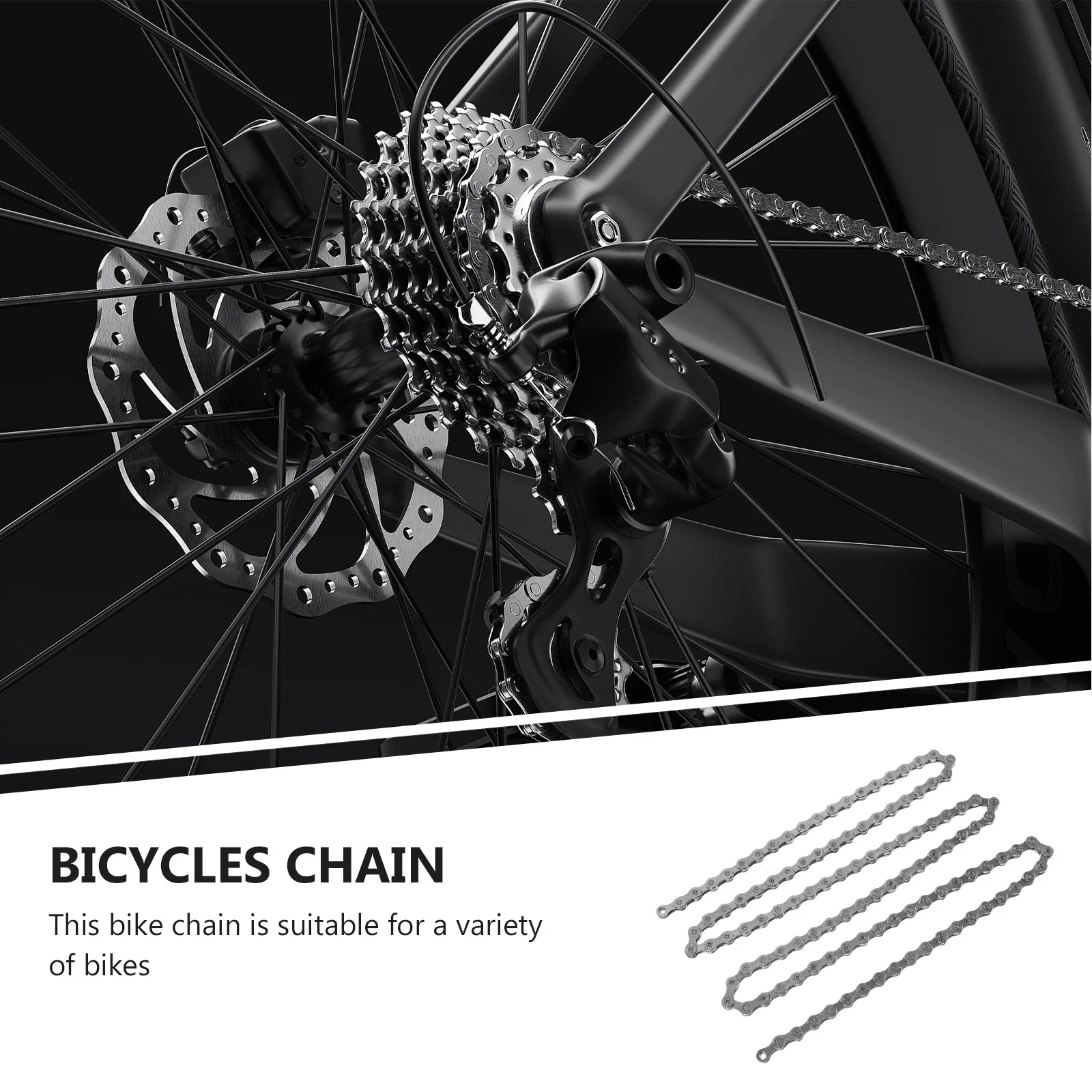 Mountain Bike Chain Durable Plating Alloy Replacement Road Speed Change Chain Easy Installation Anti-Wear Cycling Supply