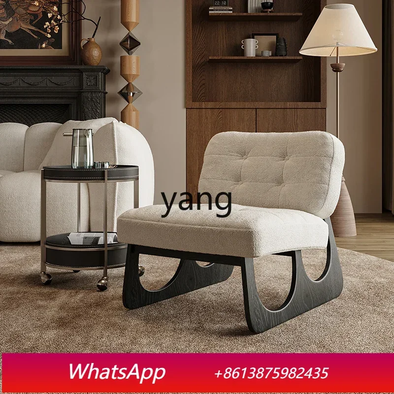 

LTT solid wood single sofa living room Internet celebrity fabric leisure chair recliner