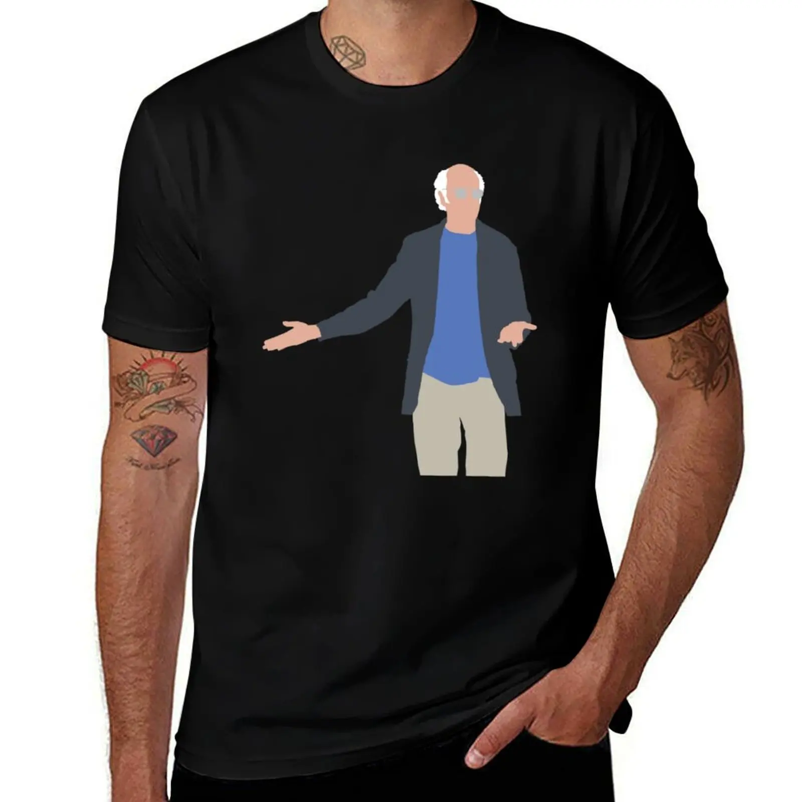 

The Larry David Shrug - Curb Your Enthusiasm T-Shirt mens graphic t shirts man t shirts graphic