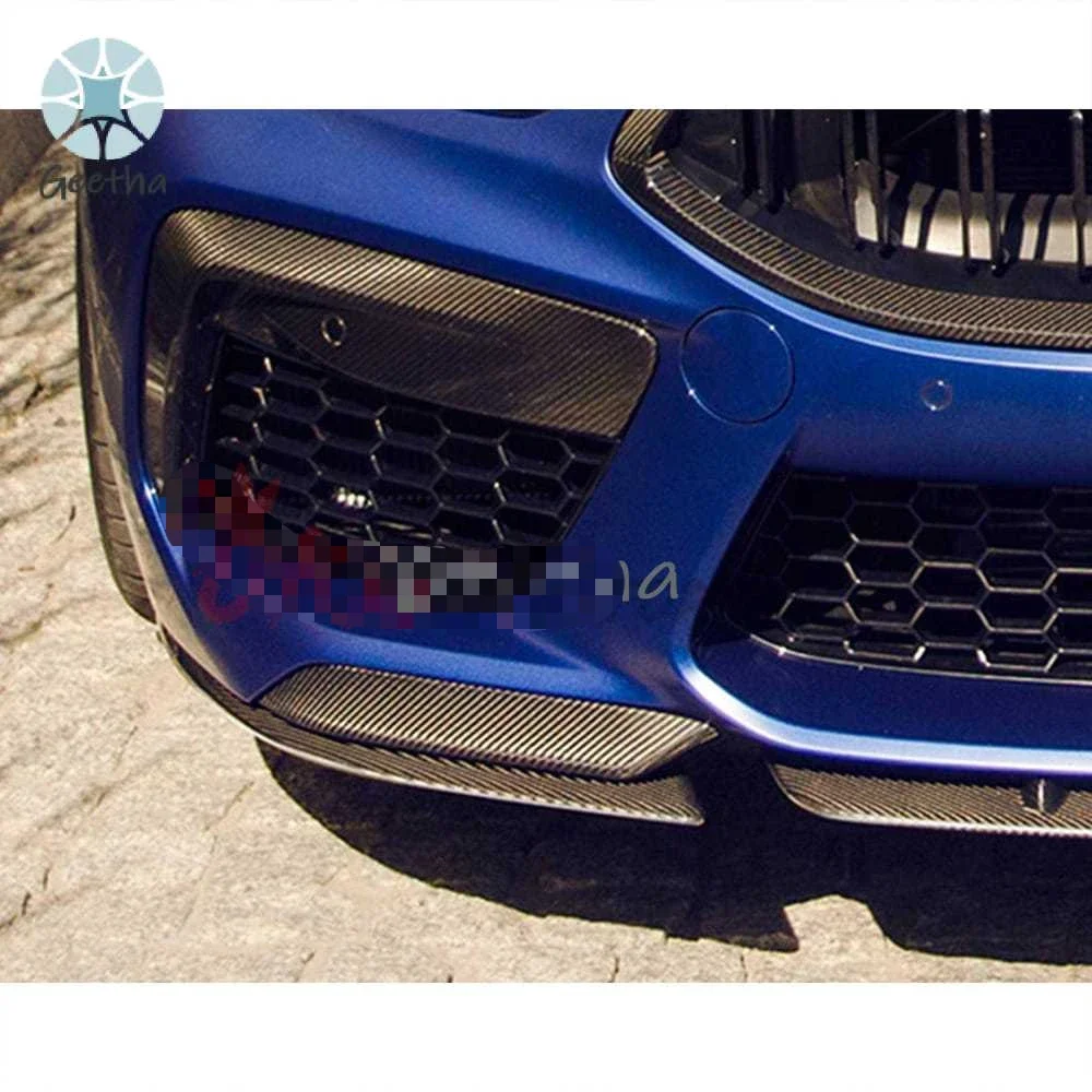 

OEM Style Dry Carbon Fiber Front Bumper Trims for BMW M8 F91 F92 F93 tesla model 3 body kit porsche cayenne