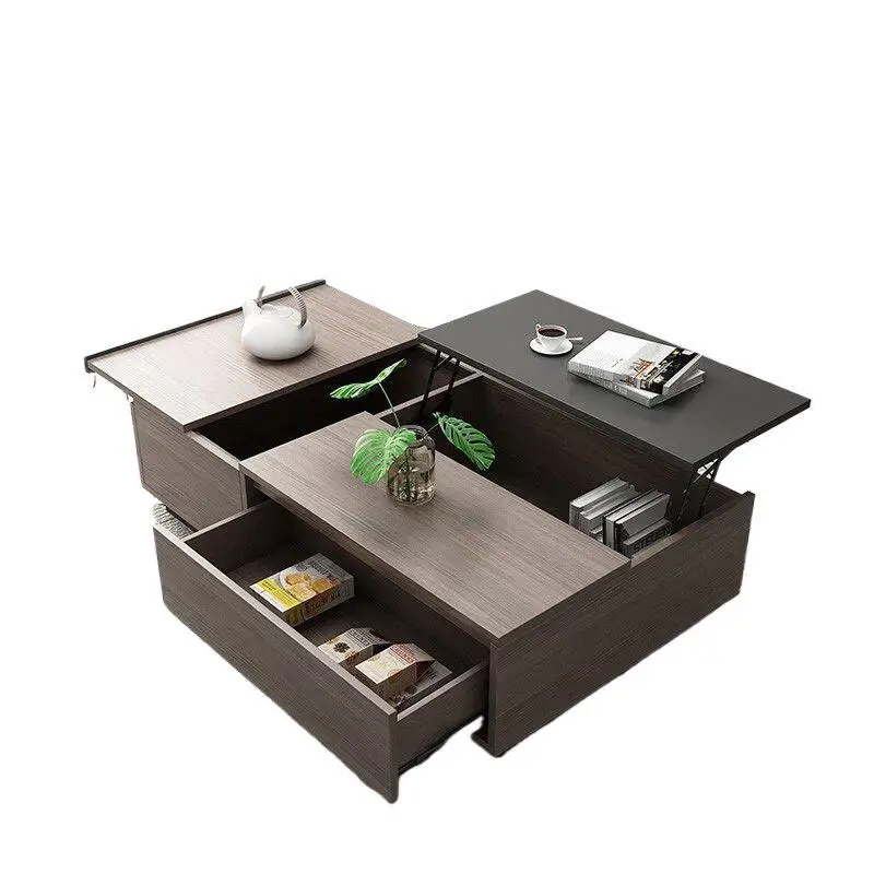 

#Square Modern Minimalist Side Retractable Floor Cabinet Multifunctional Small Apartment Sofa Table Coffee