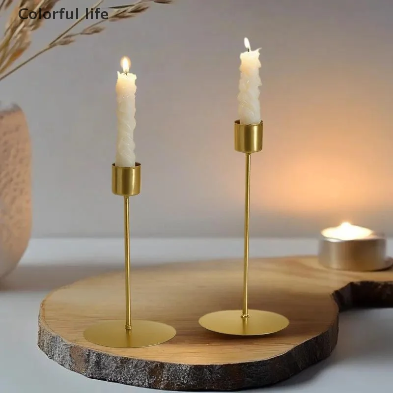 حاملات شموع بار لتزيين الحفلات، تصميم معدني أوروبي أنيق لحفلات الزفاف ومساحات المعيشة