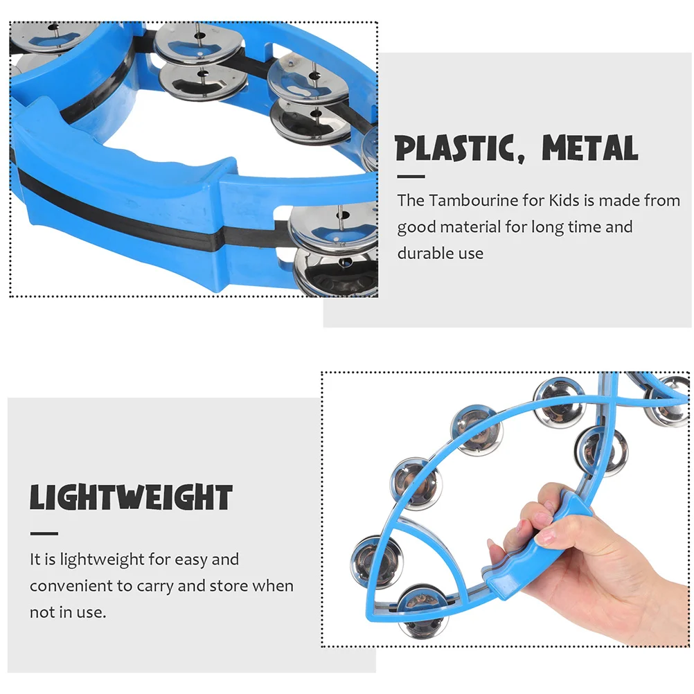 

2Pcs Hand Bell Portable Fish Shape Kids Percussion Instrument Party Handheld Tambourine Musical Learning Fun Performance