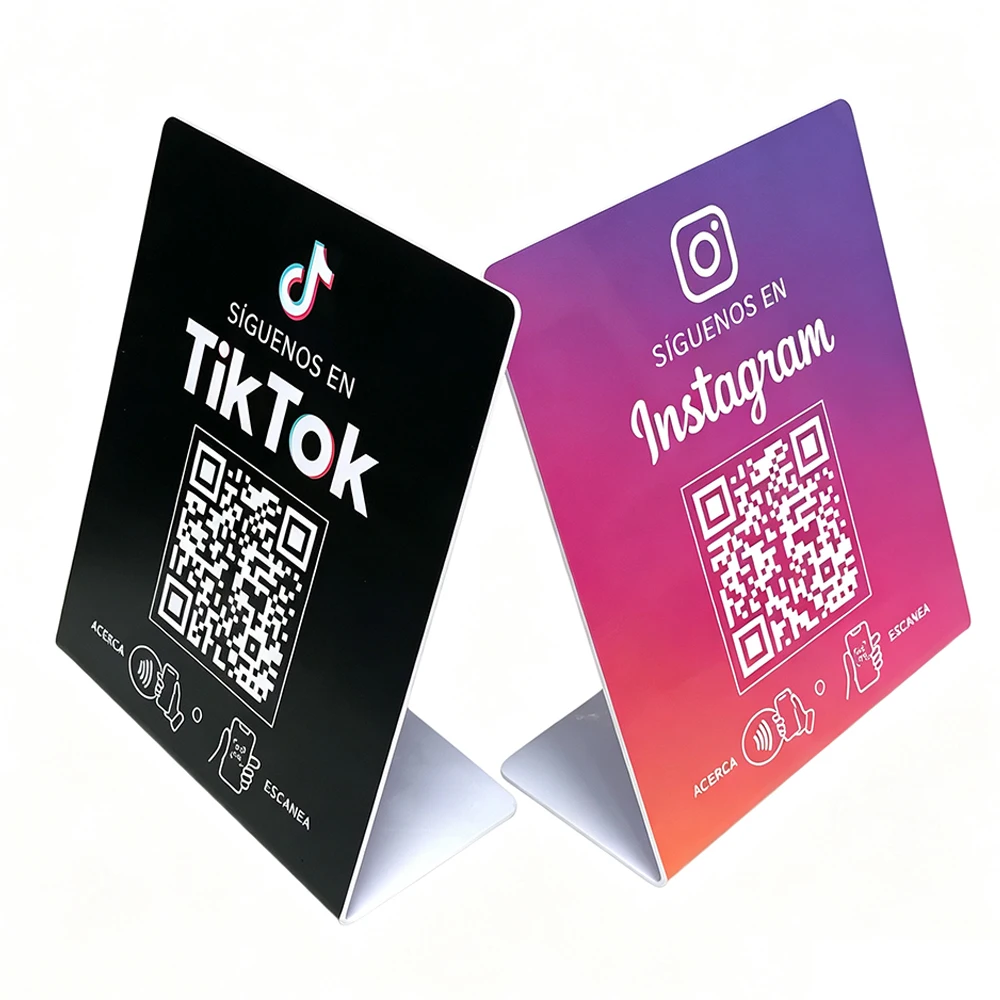 1356mhz-programmable-qr-code-social-media-review-stand-tiktok-ins-card-nfc-station-table