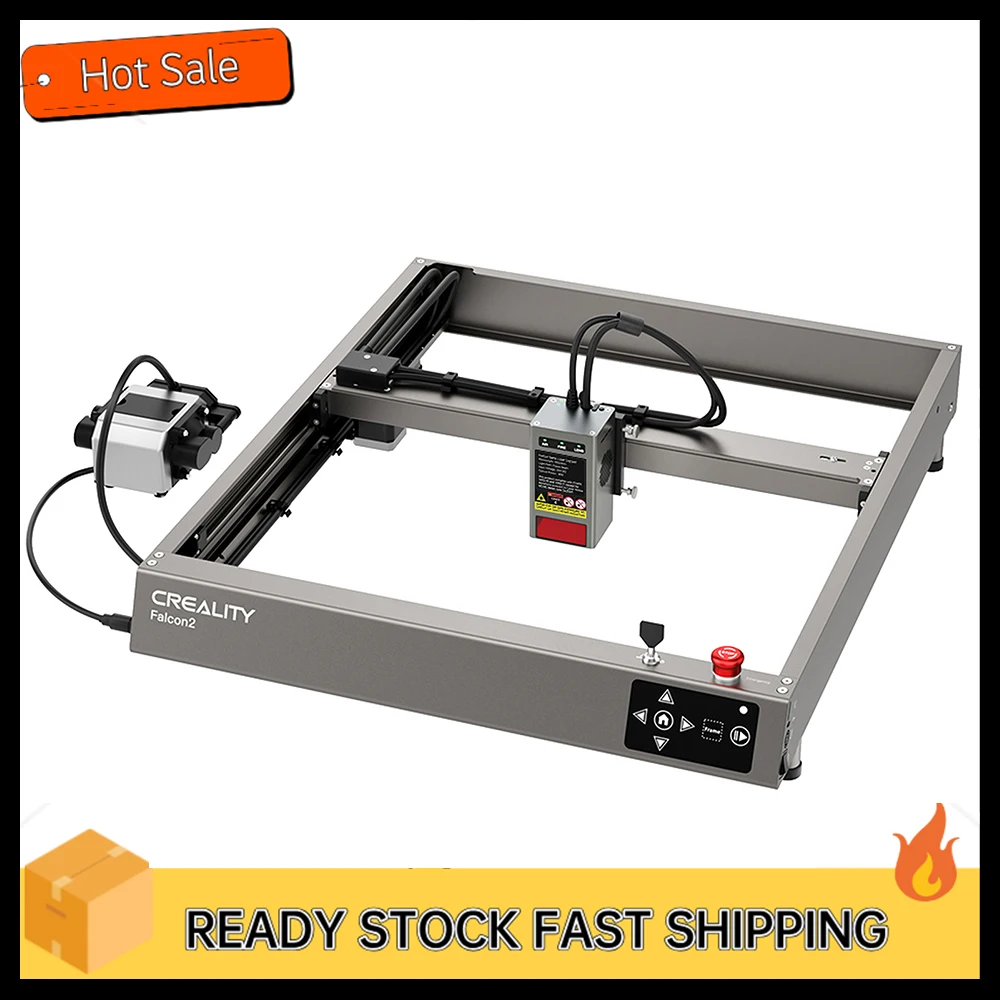 Creality Falcon2 Laser Engraver 12W Laser Head with Integrated Air Assist System High Speed Ultra Thin Spot Engraving and Cuttin