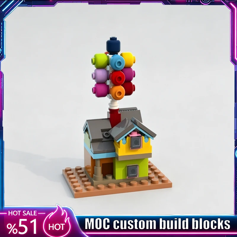 90Parts MOC Colorful House Customize Model DIY Creative Ideas Toy Assembly Puzzle Gift Collection Display Educational Learning