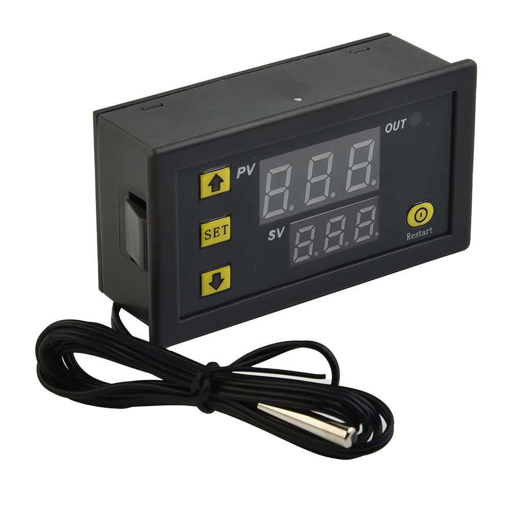 

Digital Temperature Control AC110-220V 12V/24V Probe Line 20A LED Display Thermostat With Heat/Cooling Control Instrument W3230