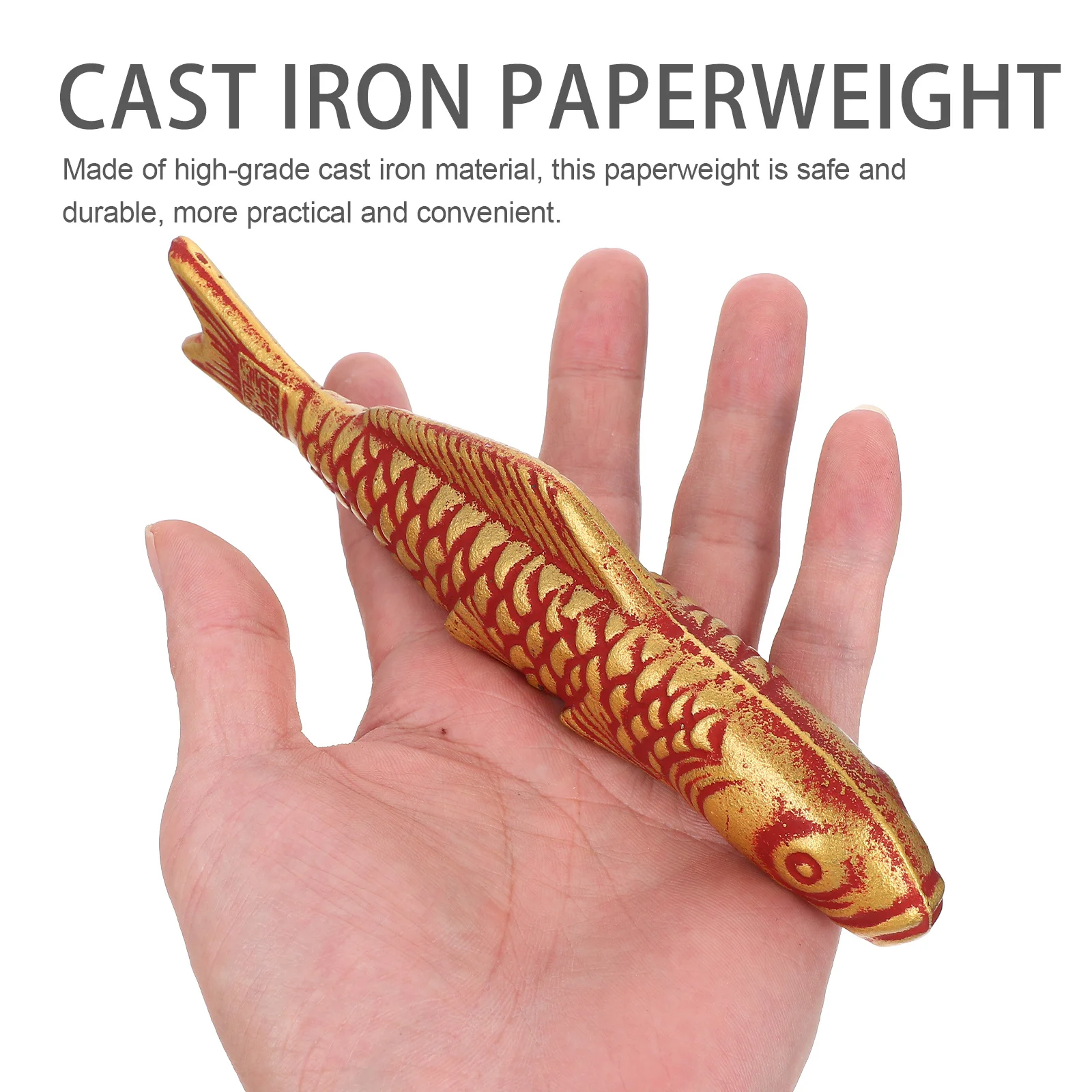 

Decorative Carp Shape Paperweight Cast Iron Calligraphy Paper Block Holding Paper Weight Carp Shape Paperweight