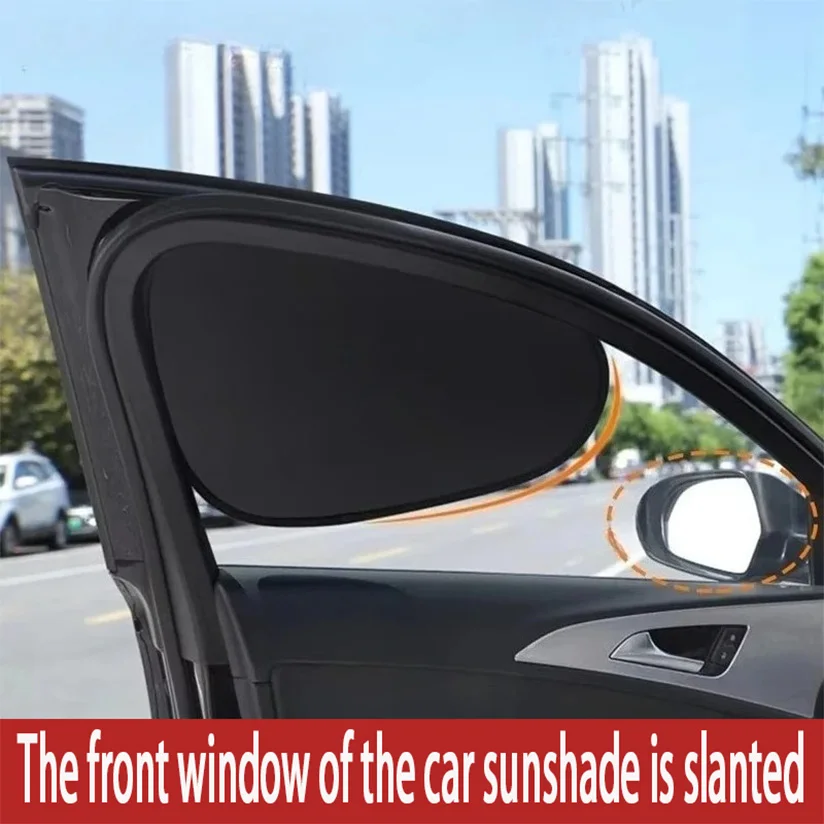 4-Layer Car Sun Shade Cover Side Window Electrostatic Curtains Sun Protection 99.9% UV  Ray Blocking Foldable Curtains