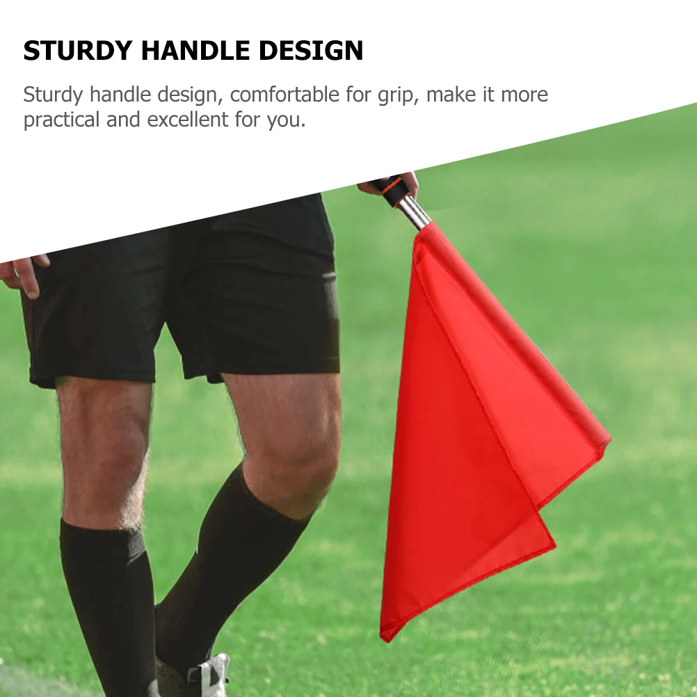 

6 Pcs Referee Flag Orange Safety Flags Soccer for Football Penalty Competition Signals Sports