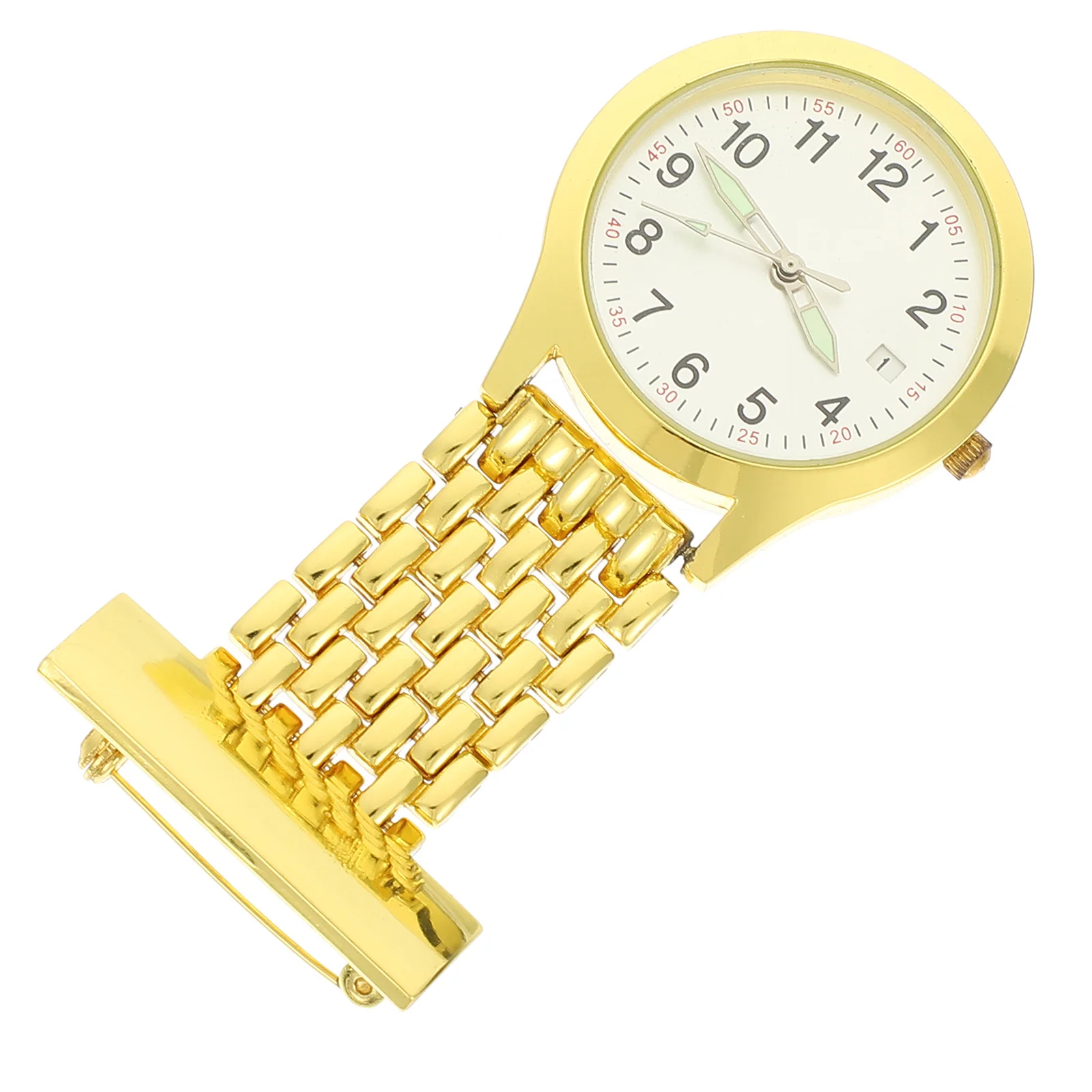

1Pcs Medical Nurse Hanging Pocket Watch Practical Clip-on Brooch Durable Nursing Watch Luminous Dial Accurate Timekeeper